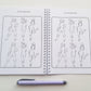 a notebook with a drawing of a woman's body