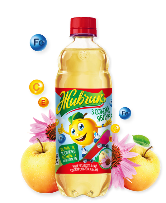 Ukrainian Zhyvchyk Apple Soda with Echinacea & Vitamins