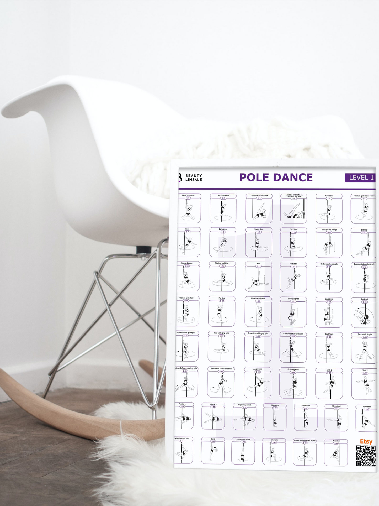 Pole Dance Poster Digital (PDF) - 1 level