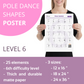 Pole Dance Elements Posters (Printed on the paper)