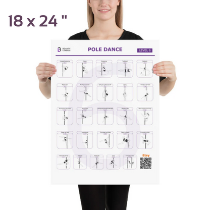 Pole Dance Elements Posters (Printed on the paper) (Плакат)