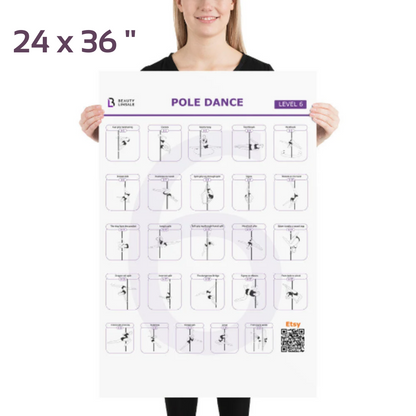 Pole Dance Elements Posters (Printed on the paper) (Плакат)