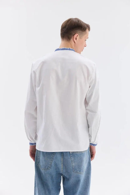 Ukrainian Vyshyvanka Shirt for Men in 100% Cotton with French Knot Embroidery |  Zirka Design | Traditional Ukrainian Gift