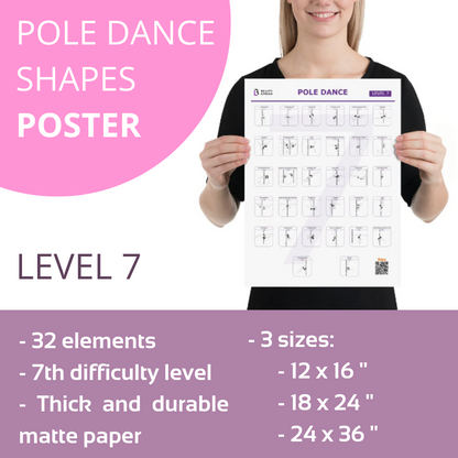 Pole Dance Elements Posters (Printed on the paper) (Плакат)