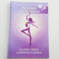 a spiral notebook with a picture of a pole dancer