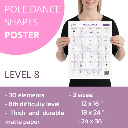 Pole Dance Elements Posters (Printed on the paper) (Плакат)