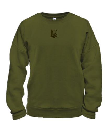 Zelensky Sweatshirt with Embroidered Ukrainian Tryzub. (Світшот чол.)