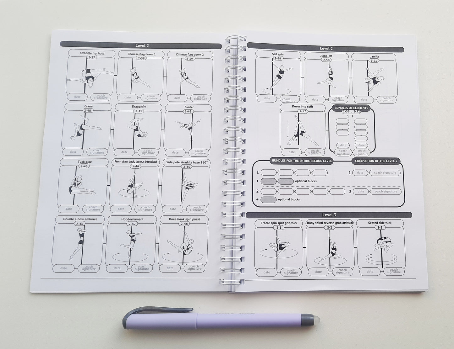 a notebook with a bunch of diagrams on it