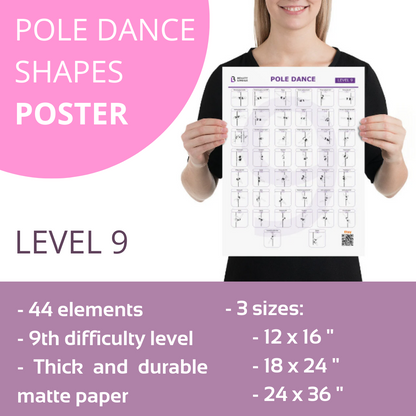 Pole Dance Elements Posters (Printed on the paper) (Плакат)
