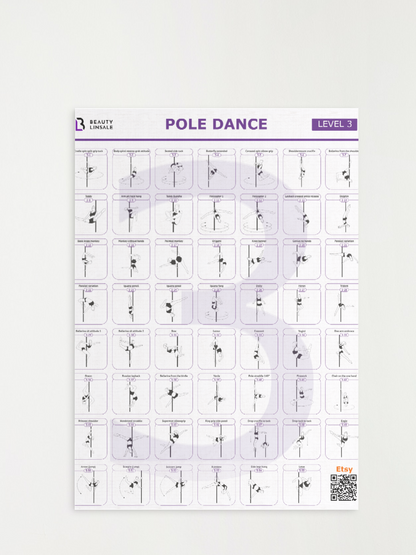 Pole Dance Poster Digital (PDF) - 3 level
