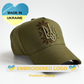 Ukrainian Baseball Hat with Trident Embroidery (White)