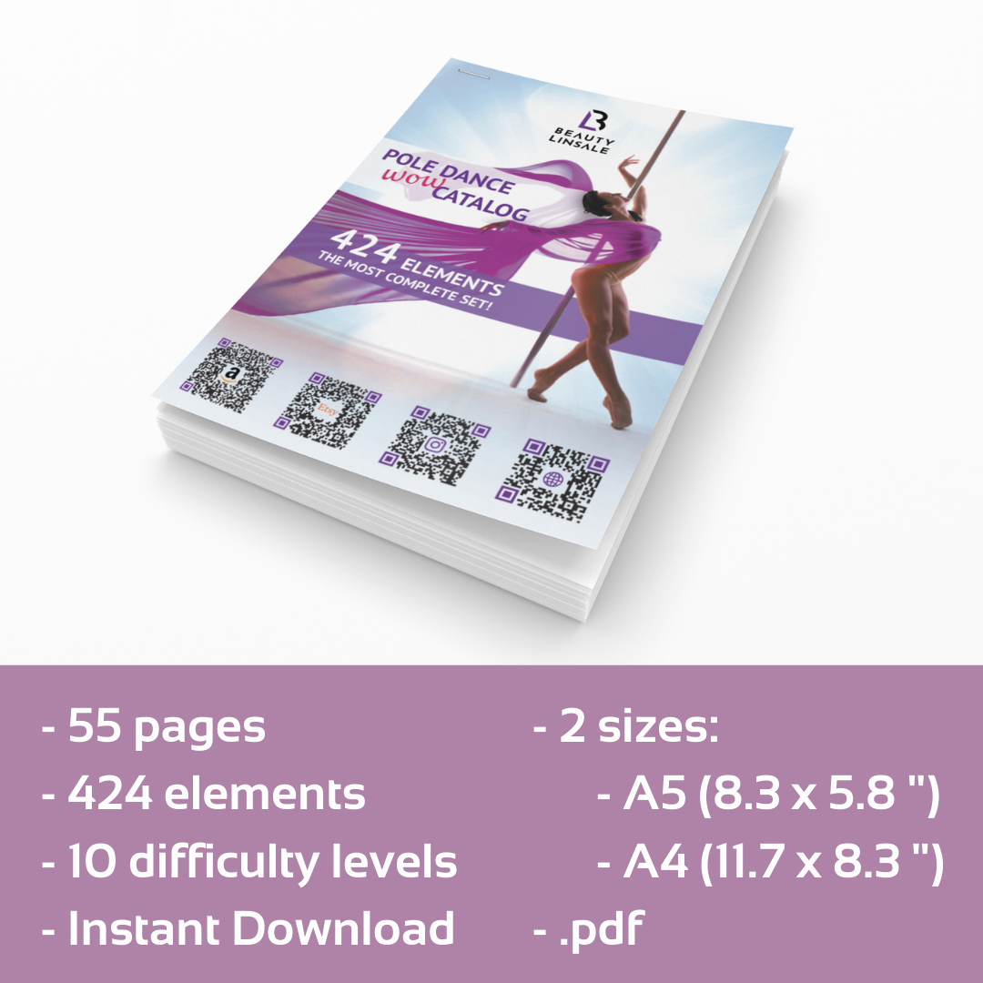 Printable *.PDF Pole Dance WOW Catalog - 424 elements.(Полденс планер) Digital Planner