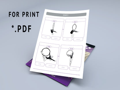 Printable Aerial Hoop Catalog - *.PDF Digital Planner (Каталог полденс)