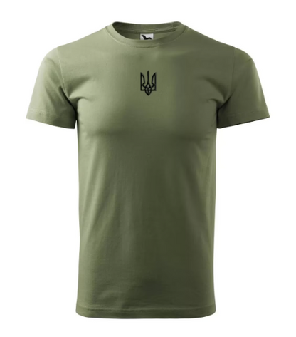 Zelensky T-shirt Made in Ukraine | Ukraine Shirt with an Embroidered Ukrainian Tryzub (Футболка чол.)