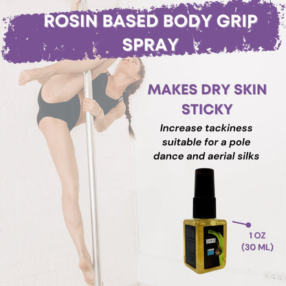 2 bottles of Body Grip Spray (rosin based) Pole dance   (Магнезія)
