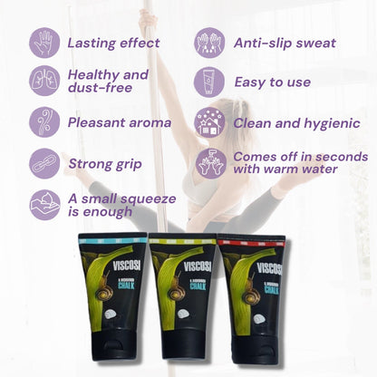 Pole dance grip Set (Liquid Chalk Based) 3-pack + PoleDance Spray grip (Rosin-based) for free  (Магнезія)