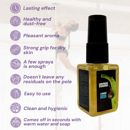 Pole dance grip Set (Liquid Chalk Based) 3-pack + PoleDance Spray grip (Rosin-based) for free  (Магнезія)