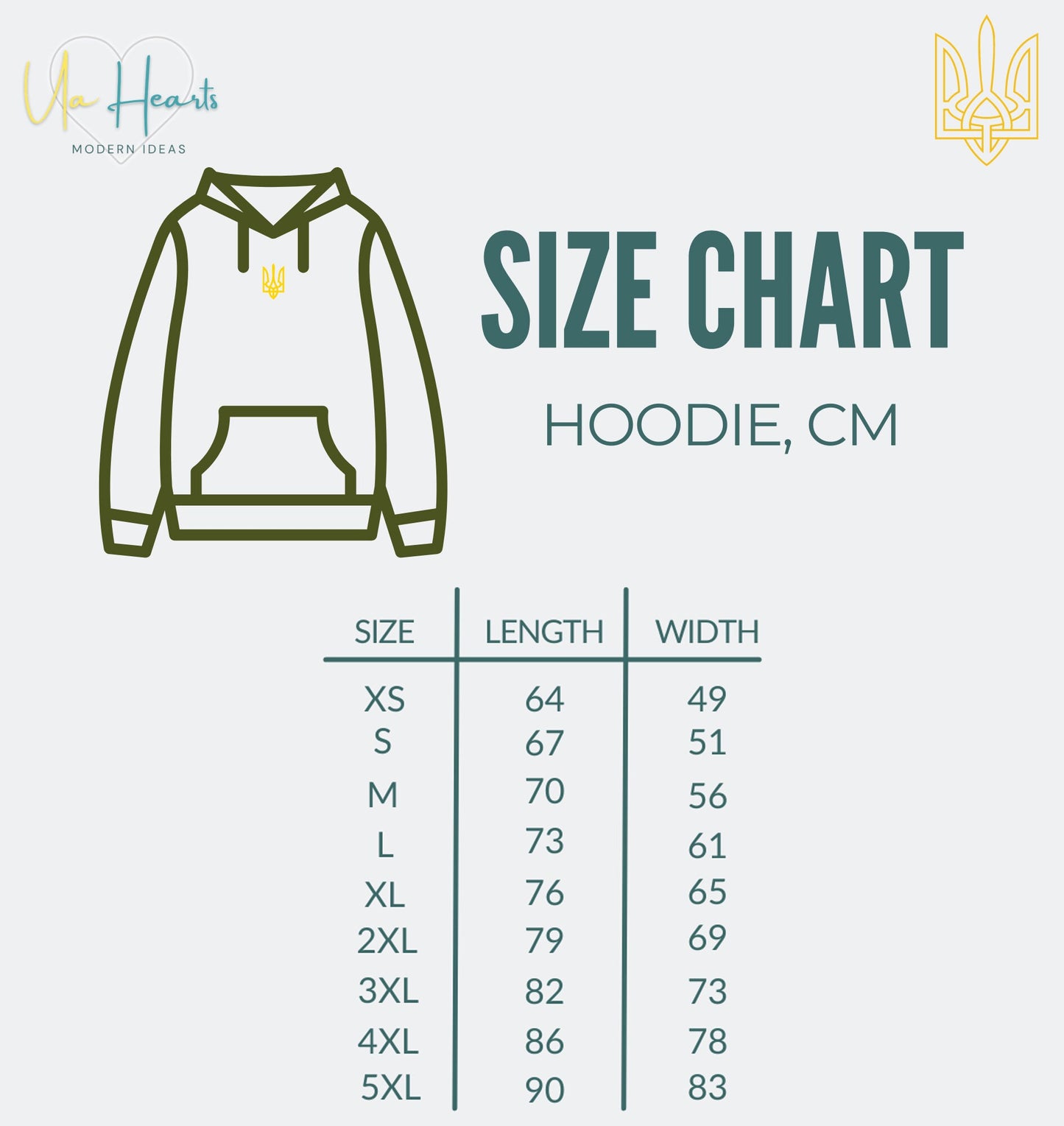 Ukrainian zip-up Hoodie with Embroidered Trident