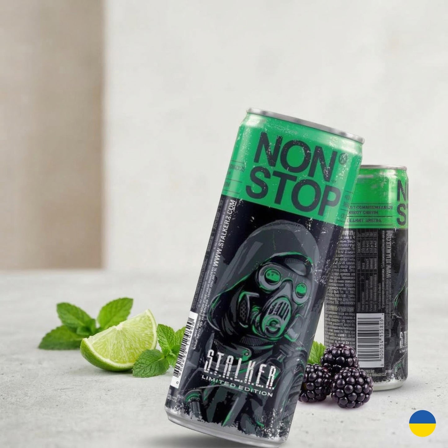 S.T.A.L.K.E.R. 2 Energy Drink 250ml - Lime-Mint-Blackberry Limited Collector’s Edition. Made in Ukraine. Collection Chernobil.
