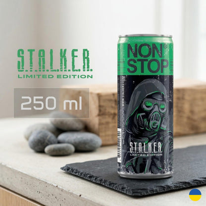 S.T.A.L.K.E.R. 2 Energy Drink 250ml - Lime-Mint-Blackberry Limited Collector’s Edition. Made in Ukraine. Collection Chernobil.