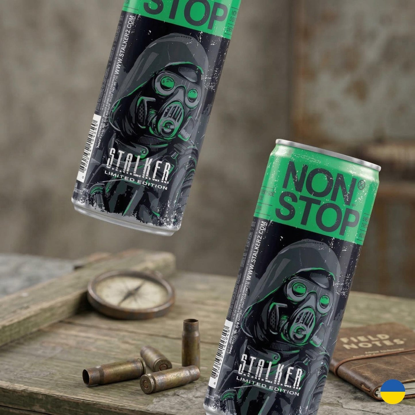 S.T.A.L.K.E.R. 2 Energy Drink 250ml - Lime-Mint-Blackberry Limited Collector’s Edition. Made in Ukraine. Collection Chernobil.