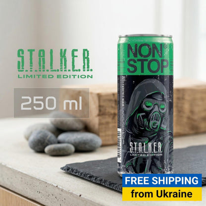 S.T.A.L.K.E.R. 2 Energy Drink 250ml - Lime-Mint-Blackberry Limited Collector’s Edition. Made in Ukraine. Collection Chernobil.