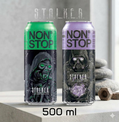 S.T.A.L.K.E.R. 2 Energy Drink | Limited Collector’s Edition | Gamer Gift | Moonlight & Green Flavors | 500ml. Made in Ukraine. Chernobil