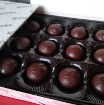 Roshen Cherry Liqueur Dark Chocolate Candies | Premium Ukrainian Gift Box 155g | Perfect Adult Party Treats. Made in Ukraine