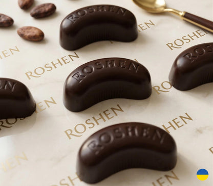 Roshen Premium Liqueur Chocolates set Gift Box - Rum, Brandy, Whiskey & Cherry Sweets for Adults. Made in Ukraine