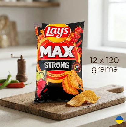 12-Pack Ukrainian Lays Chips Gift Set | Unique Flavors for Snack Lovers | Crab, Cheese, Lobster & More. Made in Ukraine