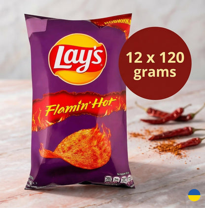 12-Pack Ukrainian Lays Chips Gift Set | Unique Flavors for Snack Lovers | Crab, Cheese, Lobster & More. Made in Ukraine