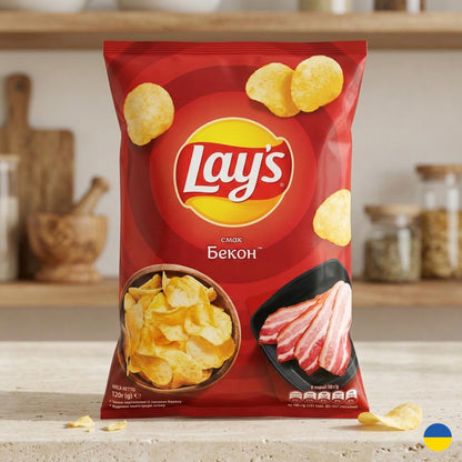 Ukrainian Lay's Potato Chips Various Flavors 120g - Authentic Ukrainian Snacks.  Made in Ukraine