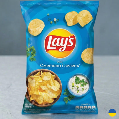 Ukrainian Lay's Potato Chips Various Flavors 120g - Authentic Ukrainian Snacks.  Made in Ukraine