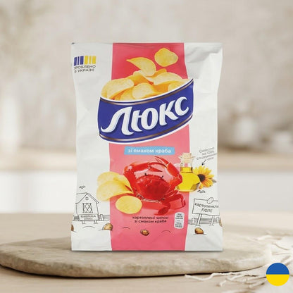 Ukrainian Lux Potato Chips in Various Flavors - Authentic Ukrainian Snack, 125 g / 4.4 oz.   Made in Ukraine