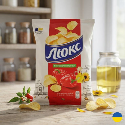 Ukrainian Lux Potato Chips in Various Flavors - Authentic Ukrainian Snack, 125 g / 4.4 oz.   Made in Ukraine