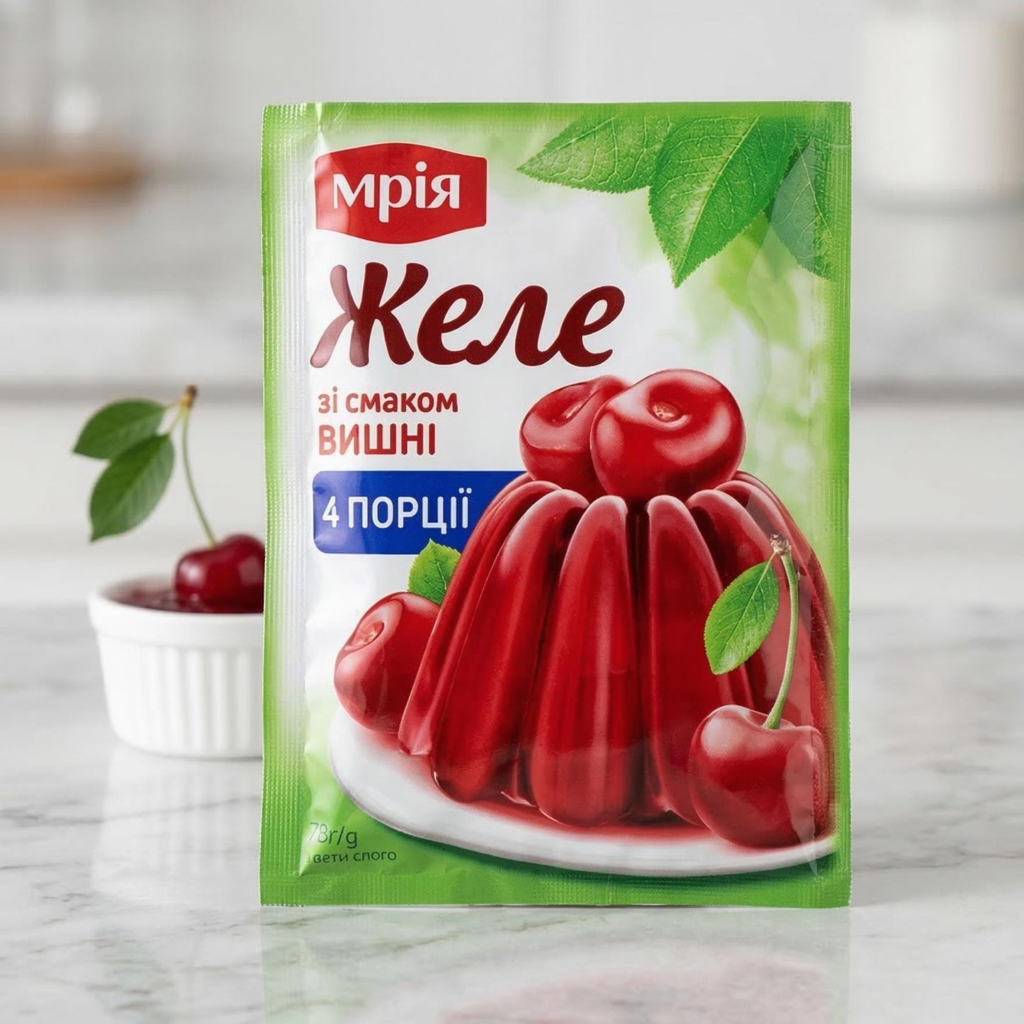 Ukrainian Assorted Flavor Dry Jelly Powder Dessert Mixes for Home Cooking - 5 Pack.  Made in Ukraine