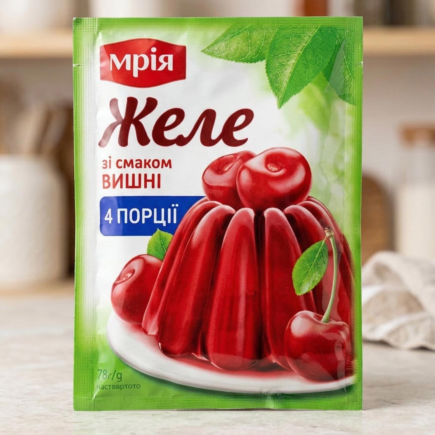 Ukrainian Assorted Flavor Dry Jelly Powder Puddings Dessert Mixes for Home Cooking - 2 pcs x 78 g.  Made in Ukraine