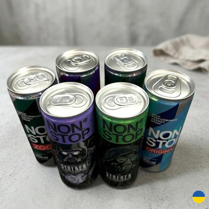 Limited Edition S.T.A.L.K.E.R. 2 Energy Drink Set - 6 Cans for Gamers & Collectors, Unique Gifts. Made in Ukraine. Collection Chernobil.