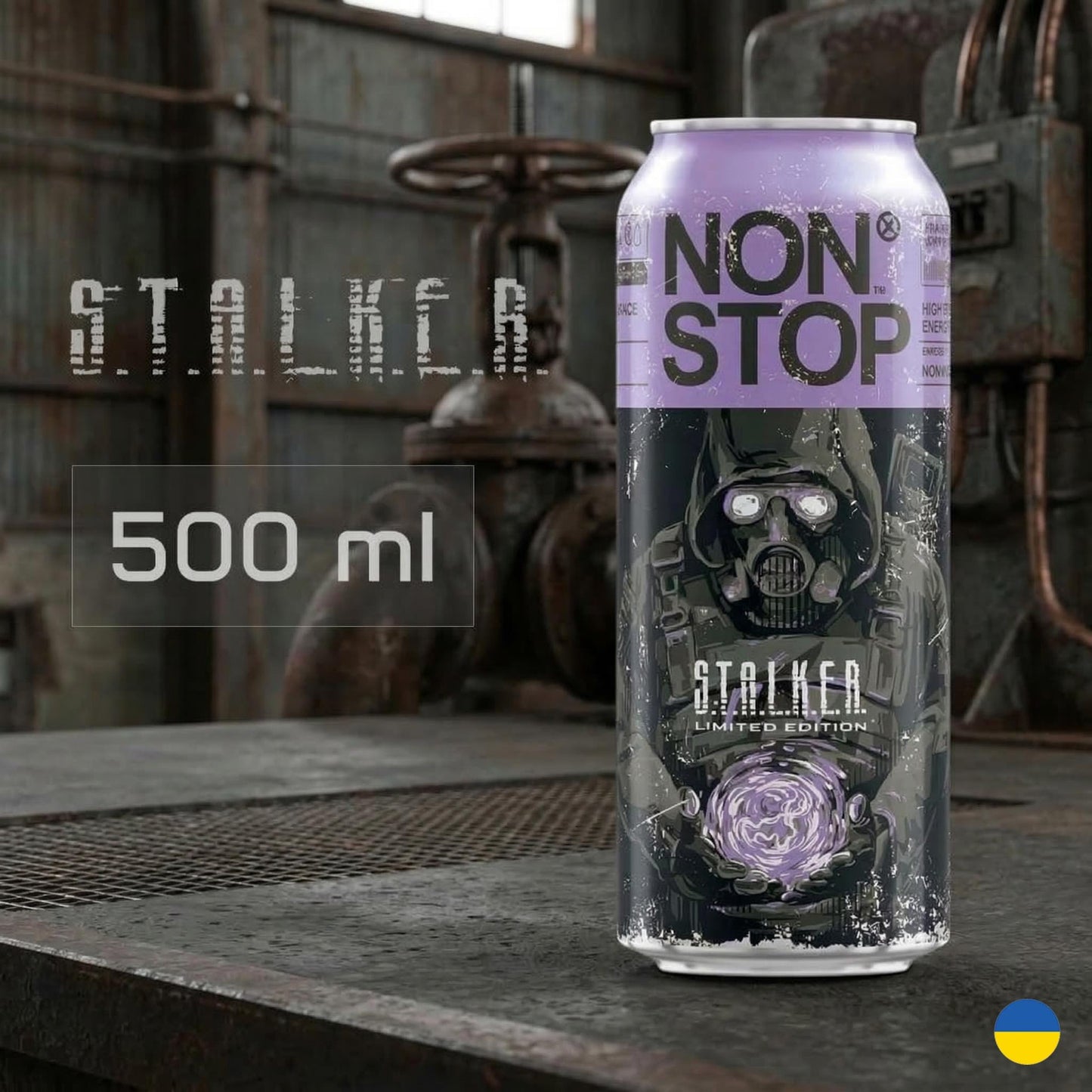 S.T.A.L.K.E.R. 2 Energy Drink | Limited Collector’s Edition | Gamer Gift | Moonlight & Green Flavors | 500ml. Made in Ukraine. Chernobil