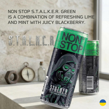 S.T.A.L.K.E.R. 2 Energy Drink | Limited Collector’s Edition | Gamer Gift | Moonlight & Green Flavors | 500ml. Made in Ukraine. Chernobil