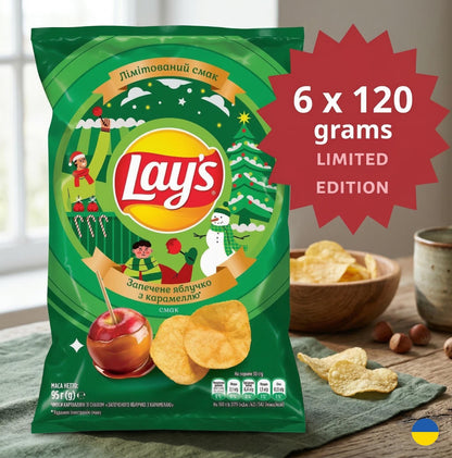 6-Pack Lays Potato Chips Gift Set | Unique Ukrainian Flavors | Crab, Cheese, Lobster & More | Perfect Snack for Parties. Made in Ukraine
