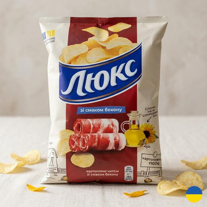 Ukrainian Lux Potato Chips in Various Flavors - Authentic Ukrainian Snack, 125 g / 4.4 oz.   Made in Ukraine