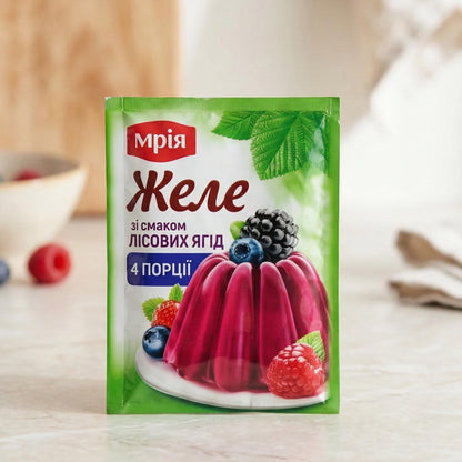 Ukrainian Assorted Flavor Dry Jelly Powder Puddings Dessert Mixes for Home Cooking - 2 pcs x 78 g.  Made in Ukraine