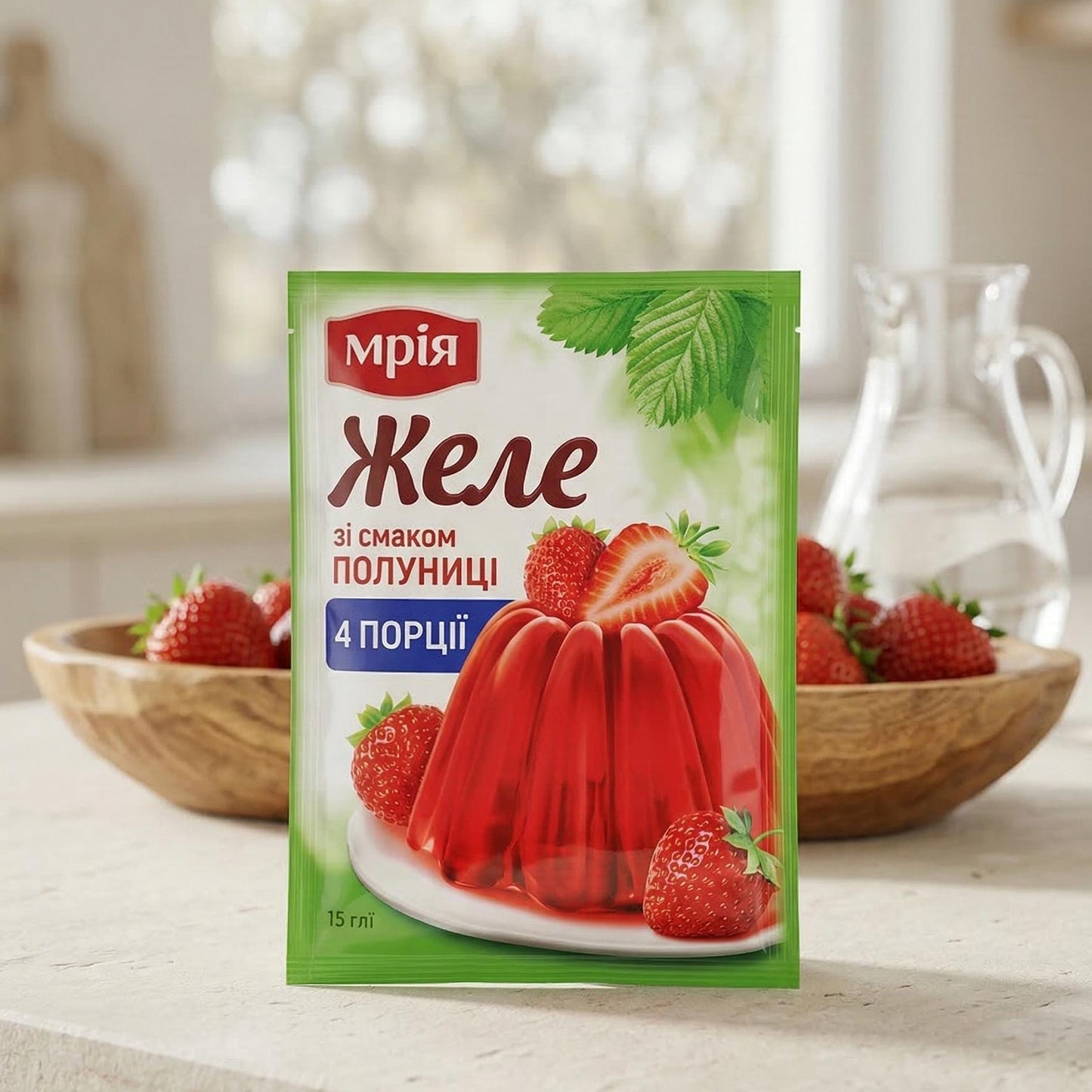 Ukrainian Assorted Flavor Dry Jelly Powder Puddings Dessert Mixes for Home Cooking - 2 pcs x 78 g.  Made in Ukraine