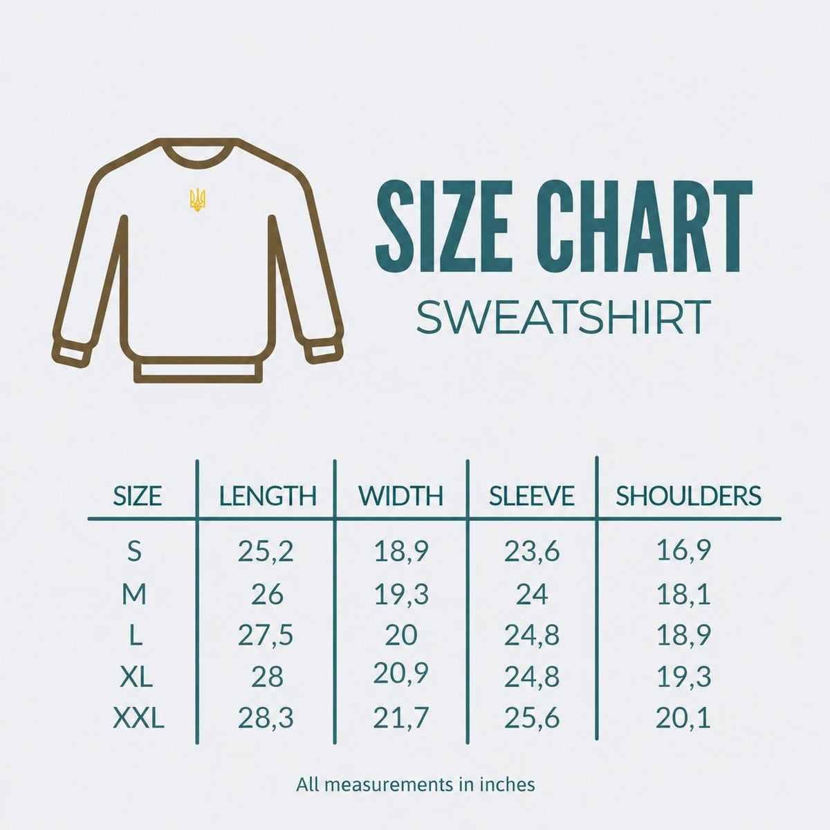 Women's Military Green Ukrainian Sweatshirt with Black Tryzub Embroidery, “Ми не ви”  (Світшот)