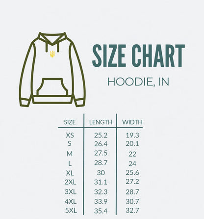 Women's Black Ukrainian Hoodie with Gold Tryzub Embroidery, “Ми не ви”  (Світшот)