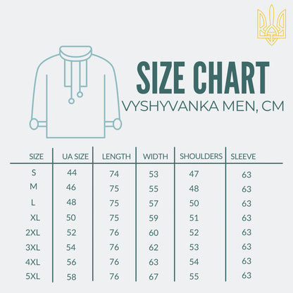 White Embroidered Ukrainian Vyshyvanka Shirt for Men in 100% Cotton with French Knot Stitching | Zirka Design | Handmade in Ukraine