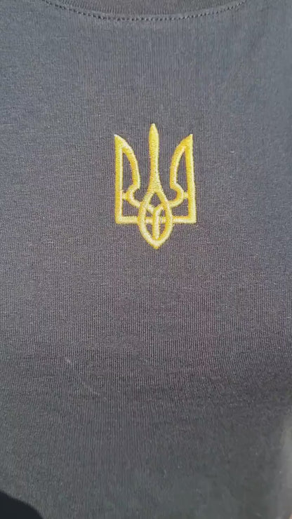 Zelensky Shirt With Ukrainian Trident Embroidered (Футболка жін.)