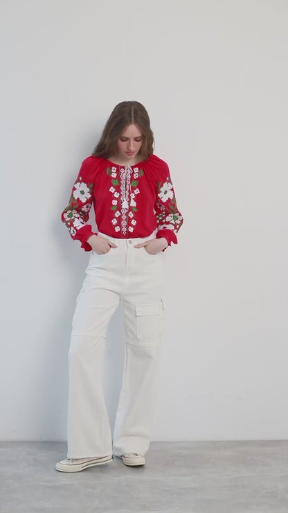 Colorful Ukrainian Vyshyvanka for Woman  (Вишиванка жін.)