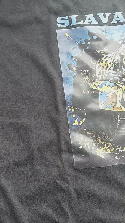 Ukrainian T Shirt with Print Tank and Leopard (Футболка чол.)